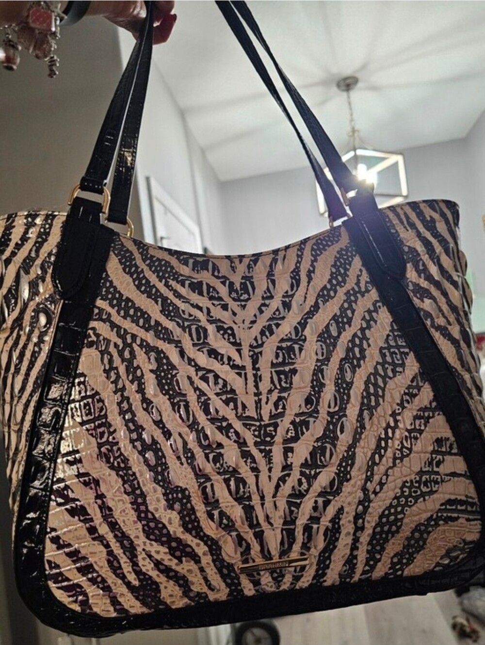 NWT Brahmin Aliza Tote & Ady Wallet Everlasting Encore Zebra Animal Print Set - Picture 12 of 13
